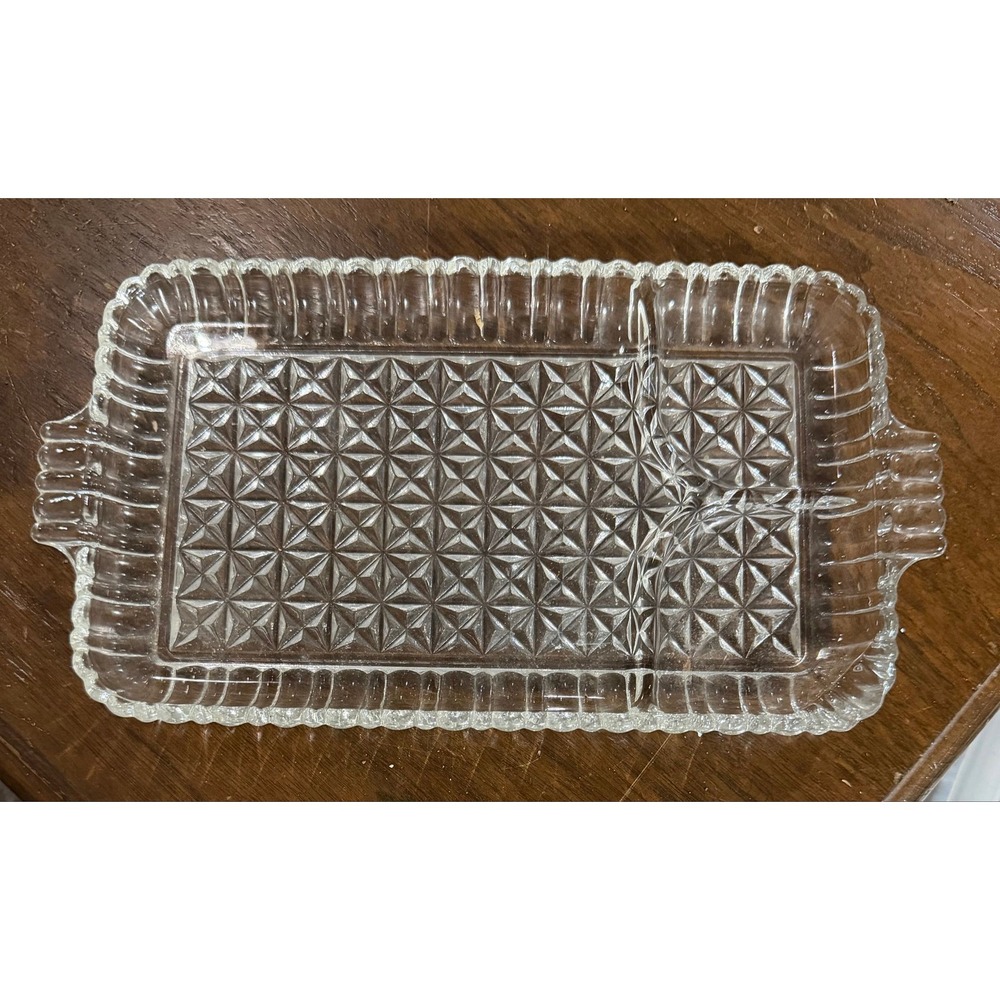 Vintage Anchor Hocking Wexford Relish Tray With Dividers